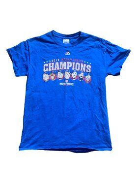 Majesic MLB Chicago Cubs 2016 World Series Champions Caricature Shirt-Small-GUC